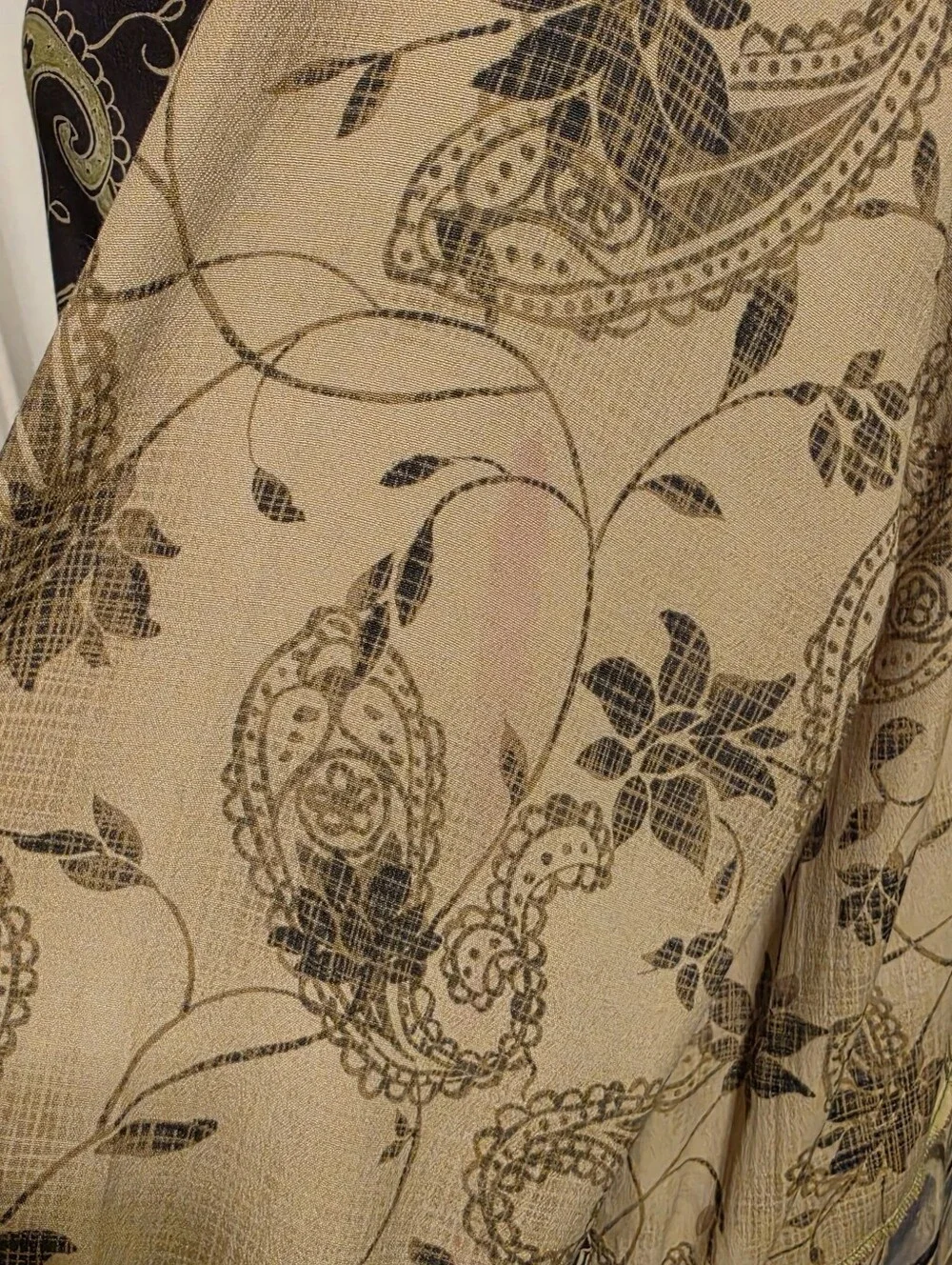 Nothing Matches Mixed Media Sz 1 Large Vintage 90's Blouse Art To Wear Lagenlook